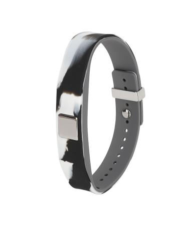 Jauarta antistatic sports arm tape soft silicone waterproof adjustable negative-ion balance energy bracelet black and white