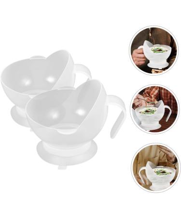 Button Hook Helper 4 Pcs Anti-Shift Bowl Cutlery Serving Utensils Elderly Eating Bowls Suction Bowls Silicone Dining Bowl Silicone Elderly Bowl Elderly Dining Bowls Anti Fallen Bowl White 17.00X15.50X12.00CM White - Buy Online on SooperMarket.com