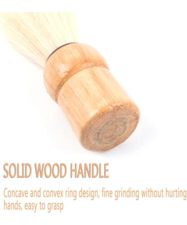 KINDOYO Neck Duster Brush - Professional Barber Hairdressers Brush Soft Hair Sweep Cleaning Brush with Wooden Handle for Barber Shop Household Style 2 - Buy Online on SooperMarket.com