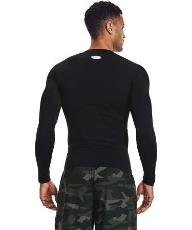 Under Armour Men's HeatGear Compression Long-Sleeve T-Shirt Black/Steel - Size Medium - Buy Online on SooperMarket.com