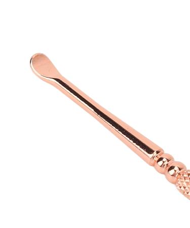 Stainless Steel Double Head Earwax Removal Spoon - Ergonomic Design with Spiral Spring Handle (Rose Gold) - Buy Online on SooperMarket.com