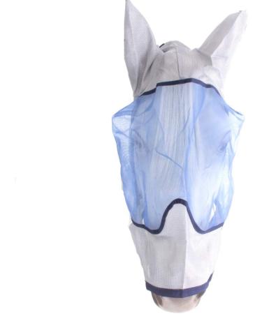 Bucas Buzz-Off Deluxe Fly Mask with Ears - Blue XS | Premium Horse Fly Protection | International Shipping Available - Buy Online on SooperMarket.com