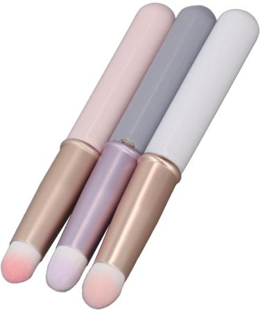 Lip Brush 3 Pieces Lip Brush Compact and Durable Round Head Easy to Clean with Lipstick Cover - Buy Online on SooperMarket.com