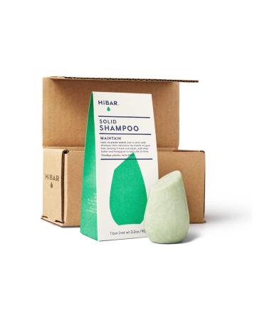 HiBAR Bar Maintain Shampoo Sulfate-Free, All Natural Hair Product, Essential Oils, Zero Waste Packaging Color Safe (For Normal or Oily Hair) Maintain (For Normal or Oily Hair)