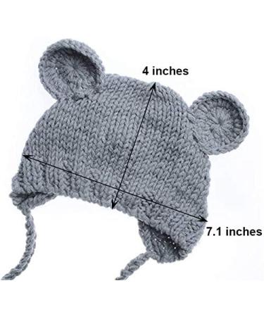 ECYC Newborn Baby Bear Hat Beanie with Bear Dolls - Grey | Photography Accessories - Buy Online on SooperMarket.com