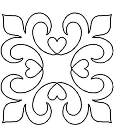 4-Piece Quilting Stencil Set for Machine and Hand Quilting | Borders, Backgrounds, Blocks & Medallions | Heart, Scroll, Butterfly Designs with Guide - Buy Online on SooperMarket.com