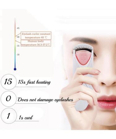 carrub Pink Electric Eyelash Curler Lasting and Portable Shaping Curling Eyelash Clip - Buy Online on SooperMarket.com