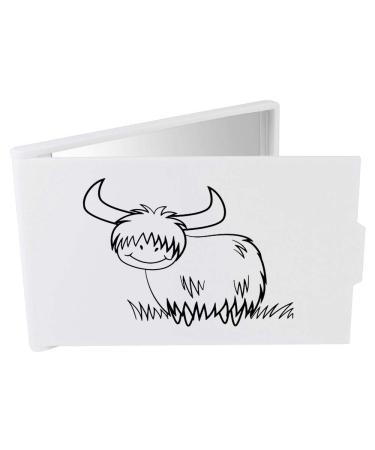 Azeeda 'Highland Cow' Compact/Travel/Pocket Makeup Mirror (CM00009902)