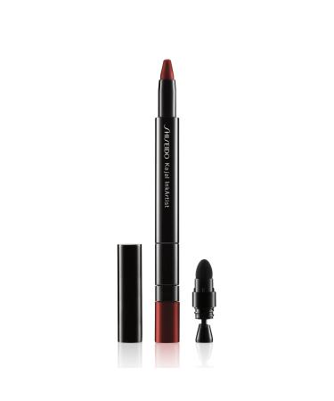 Shiseido Kajal InkArtist - 4-in-1 Liner  Kajal  Eyeshadow & Brow Color - Smudge Resistant  Crease Proof & Waterproof - Includes Detachable Sharpener & Built-In Sponge Azuki Red - 04