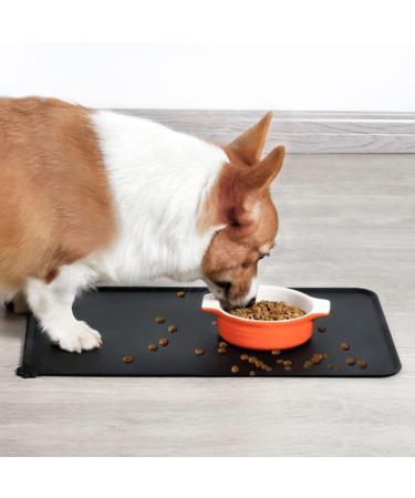 Emwel Dog Food Mat Silicone Dog Bowl Mat Non-Slip Cat And Dog Feeding Mat Waterproof Dog Placemat L (47 * 30) black 180g - Buy Online on SooperMarket.com