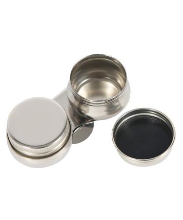 Stainless Steel Palette Cups Large Mouth Double Dipper Art Palette Clip Pots with Lid  Travel Portable Paint Cleaning Container for Megilp Solvent Watercolor Gouache Acrylic Paint Oil Paint