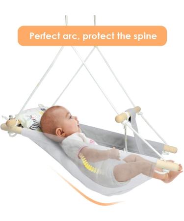 Baby Swing for Infants and Toddlers - Canvas Hammock Swing with Safety Belt and Mounting Hardware - Wooden Hanging Seat for Babies up to 4 Years - Cute Animal Design - Buy Online on SooperMarket.com