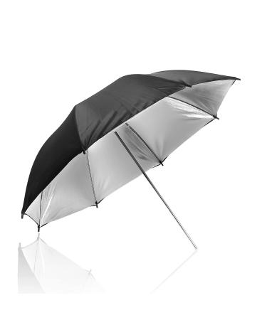 LimoStudio 33 inch Diameter Double Layer Black/Silver Photo Umbrella Lighting Reflector for Contrast, Concentrative Light, AGG126 33 Inch Diameter Black