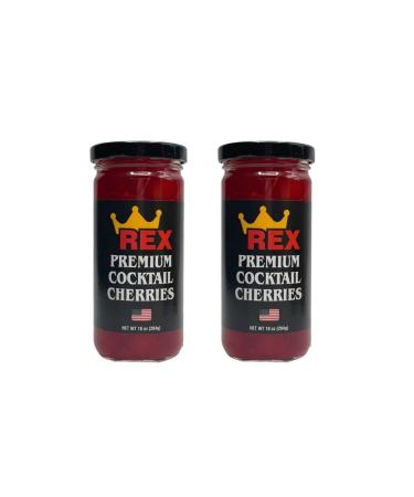 REX Premium Cocktail Cherries, 10 oz (Pack of 2)