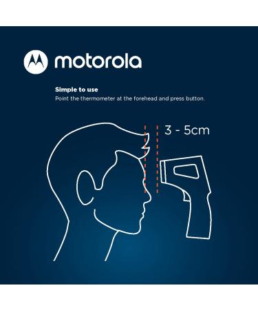 Motorola TE-94 Infrared Touchless Forehead Thermometer - Backlit Memory High Temp Alert for Adults & Kids - International Shipping Available - Buy Online on SooperMarket.com