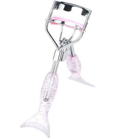 Small Eyelash Curler Eyelash Curler | Precision Fish Tail Eyelash Curler with Comb Teeth - Beautiful Eyelash Tools Ergonomic Portable Makeup Supplies A4 Chrome With Pink Comb Pink Mermaid Hand - Buy Online on SooperMarket.com