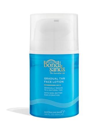 Bondi Sands Gradual Tanning Face Lotion 50mL | Gradual Tan | Suitable for Sensitive Skin | Vegan + Cruelty Free | 50ml/1.69 FL Oz