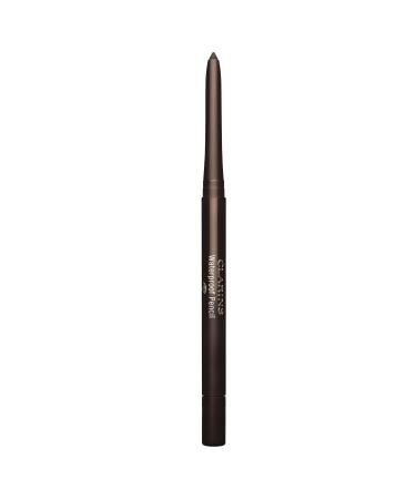 Clarins Waterproof Eye Pencil | Award-Winning | Highly Pigmented and Long-Wearing | Includes Retractable Tip  Built-In Sharpener and Smudger For Smoky Eye Looks | 0.01 Ounces 02 - Chestnut