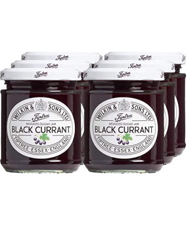 Wilkin & Sons Tiptree Black Currant Reduced Sugar Jam / 6 x 200g jars/Vegetarian Vegan Coeliac friendly/Gluten-Free/Made in the UK