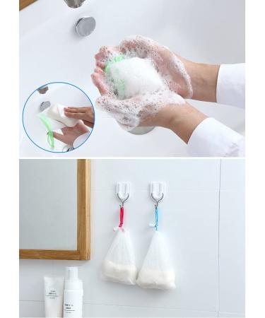 FULINJOY 6 PCS Exfoliating Mesh Soap Saver Pouch Bag for Face Cleansing - White Drawstring Pouch (Color Random) - Buy Online on SooperMarket.com