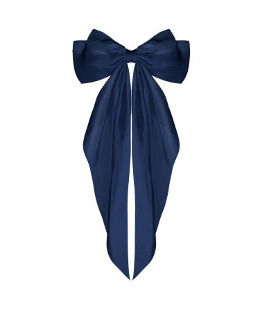 Buy Wllhyf Navy Blue Hair Clips - Big Bow Satin Hairpins & 90s Accessories for Women & Girls - Buy Online on SooperMarket.com