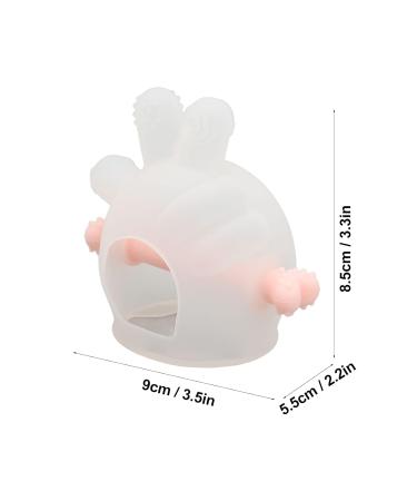 Suckable Silicone Teething Toy for Infants - Transparent Pink Washable Soothing Relief for Toddlers - Buy Online on SooperMarket.com