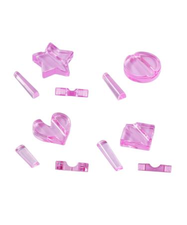 minkissy 3 Sets Nail Stamp Templates Nail Press Sticker Nail Art Mould Fake Nail Template Star Shape Nail Mould Nail Decal Template Star Heart Nail Reusable Nail Stencils Japan Manicure 3.2X3.2cm