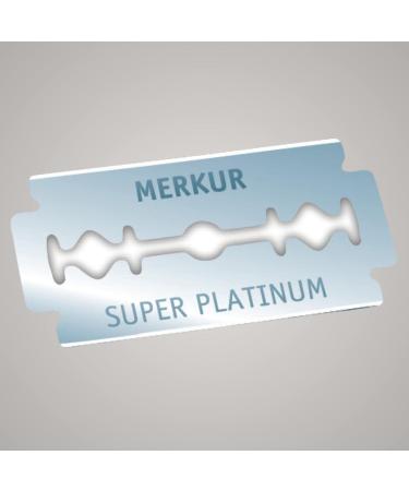 Merkur Stainless Steel Super Platinum Razor Blades - Double-Sided Rustproof Ideal for Wet Shaving (10 Pack) | Premium German Quality - Buy Online on SooperMarket.com
