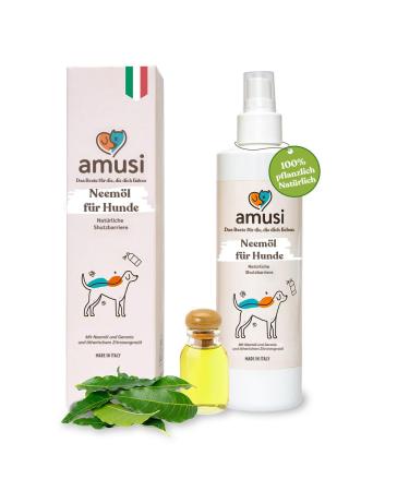 Amusi neem l tick spray for dogs 250 ml-natural protective spray for dogs tick protection against ticks insect spray & insect protection natural formula vegan without parabens and nickel