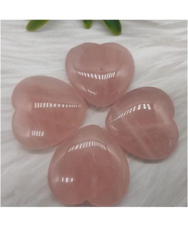 for 1pcs 40 * 40mm Rose Quartz Heart Shaped Stone Natural Crystal Stone Mineral Specimen - Buy Online on SooperMarket.com