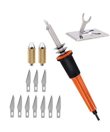 Handheld Electric Hot Cutter  Heat Cutting Tool with 10 Blades Accessories  Multipurpose Stencil Cutter for Cutting Carving Soft Thin Styrofoam Foam  Cloth  Plastic Board  Wood Guffman