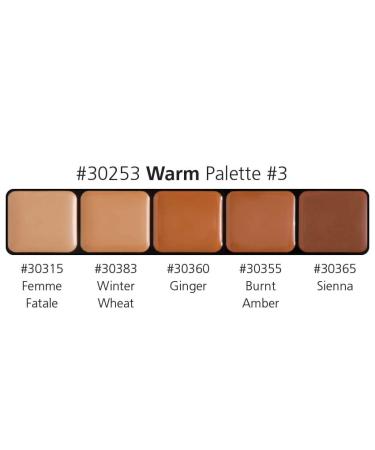 Graftobian HD Glamour Cr me Foundation Palette (Warm #3) - Full Coverage 5 Color Makeup Palette for Medium/Dark Warm Skin Tones - Buy Online on SooperMarket.com