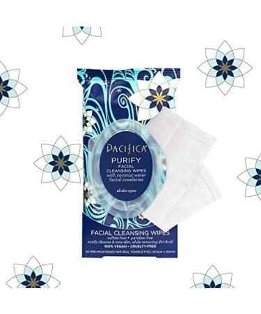 Pacifica Purify Coconut Water Cleansing Facial Wipes - 30 Towelettes - Buy Online on SooperMarket.com