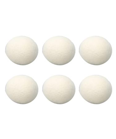 GFRGFH Wool Drying Balls Laundry Balls for Dryer Reusable Static Reduction Skin Friendly Softener Ball for Clothes 6pcs(3.5cm)