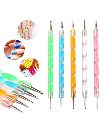 Floral & Geometric Nail Art Stamping Kit with Rhinestones & Mandala Dotting Pen - Manicure DIY Set - Buy Online on SooperMarket.com