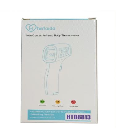 Buy Contactless Infrared Thermometer for Baby Adult & Children - Precise Fever Readings Alarm & 50 Memory Function - Digital LCD Display - White & Purple - Buy Online on SooperMarket.com