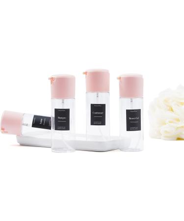 Travel Toiletries Bottles Set - TSA Approved Leak Proof Fine Mist Spray Bottle (3.38 oz Pink) - BPA Free & Refillable - Perfect for International Travel - Buy Online on SooperMarket.com