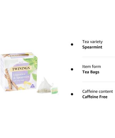 Twinings Liquorice and Spearmint Herbal Tea Bags - 20 Count Pack | Refreshing Blend of Liquorice and Spearmint - 1 Pack - Buy Online on SooperMarket.com