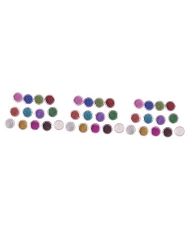 NOLITOY Glitter Eyeshadow Pigments 36 Boxes Eyeshadow Powder Kit Eye Shadow Powder Pearl Eyeshadow Palette Flash Glitter 0.04 Ounce (Pack of 1) Assorted Colorx3pcs