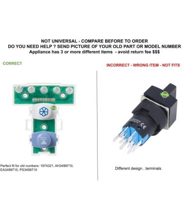 Buy EQUIP. DR US 189D2761G014 EDRG014 X1 Compatible Laundry Button Selector for Kenmore & GE - International Shipping Available - Buy Online on SooperMarket.com