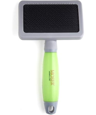 MOSER 2999-7075 Large Slicker Brush - Green | Premium Pet Grooming Tool for Dogs & Cats | Fast Worldwide Shipping - Buy Online on SooperMarket.com