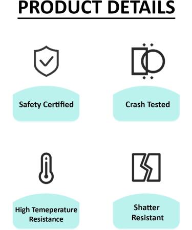 JOBi Baby Rear View Car Mirror - 100% Shatterproof | Essential for Newborn | Drive Safely and Monitor Your Child with Peace of Mind - Buy Online on SooperMarket.com