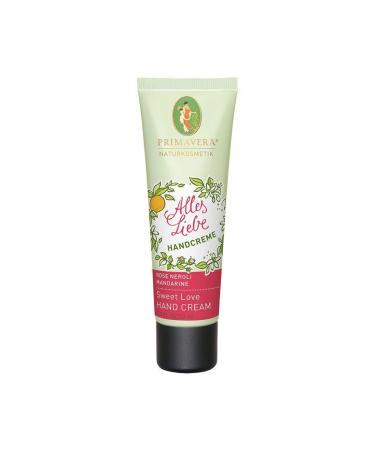 Primavera hand cream all love 50 ml - fragrance of rose neroli and mandarins - natural cosmetics - protective nourishing all the dear hand cream 50 ml (1 Pack)