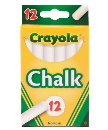 Crayola White Chalk 12 Ea (Pack of 6)