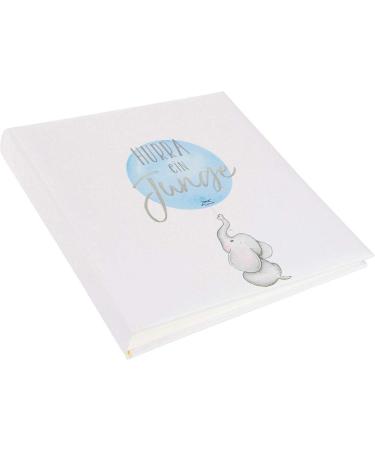 Goldbuch Baby Album Hurray - Child-Friendly Design with Silver Embossing 58 Blank Pages Illustrated Pages & Linen Cover - Blue Photo Album 30x31 cm - Buy Online on SooperMarket.com