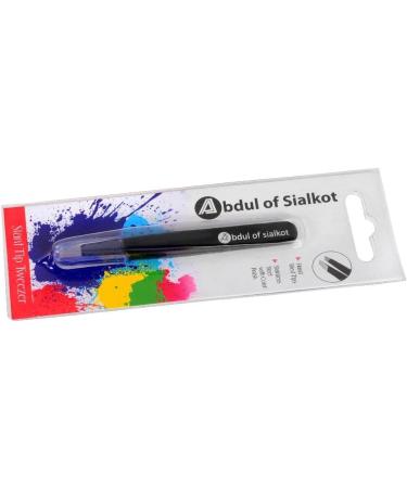 Abdul of Sialkot Slant Tip Stainless Steel Eyebrow Tweezers - Professional Precision for Women & Men - Perfect for Brow & Facial Hair - Pack of 1 (Black) - Buy Online on SooperMarket.com
