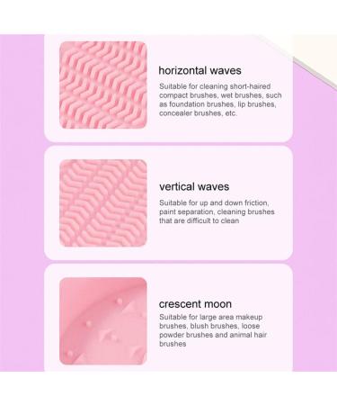 kawehiop Silicone Makeup Brush Cleaning Mat Folding Washing Pad Small Eyeliner Applicators Wash Scrubber Daily Gifts Accessories Pink - Buy Online on SooperMarket.com