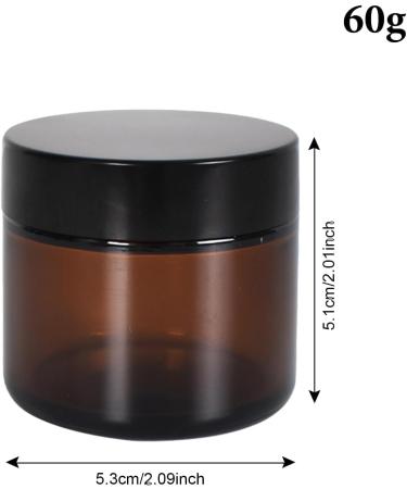 Thapncow 6 Pieces Empty Brown Glass Jars 30ml/50ml/60ml Empty Refillable Ointment Containers for Women Girls Cosmetics Creams Lotions Essential Oil Powder - Buy Online on SooperMarket.com