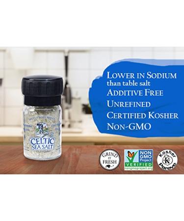 Celtic Sea Salt Light Grey Mini Grinder 1.8 oz - Vital Mineral Blend for Flavor & Health - Buy Online on SooperMarket.com