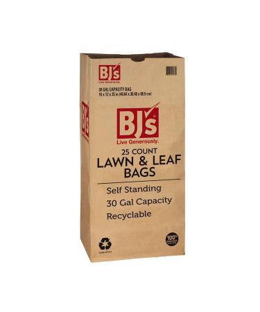 Berkley Jensen 30 Gallon Lawn Bags, 25 ct. (25), Brown